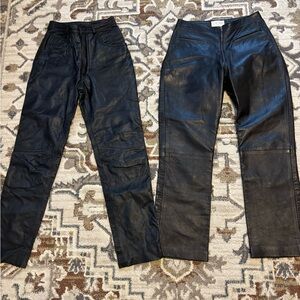 Vintage Cache/Byrnes & Baker Leather Pants-2 Pair. Extra small